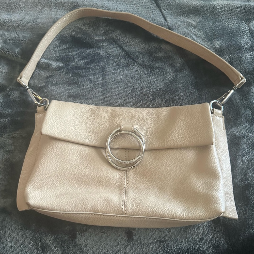 Vince Camuto Livy Small almond beige  Leather Shoulder Bag ,Clutch,